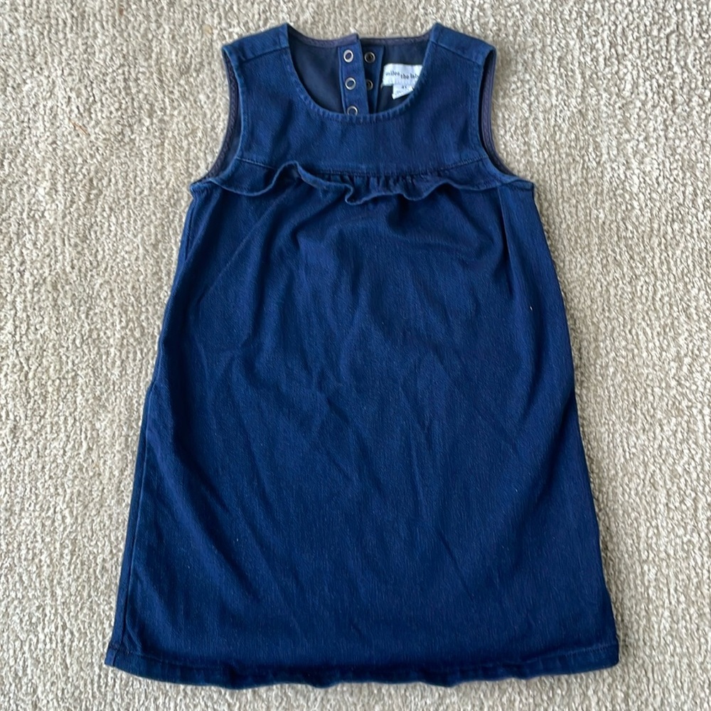 Miles the label 4t sleeveless dark denim dress